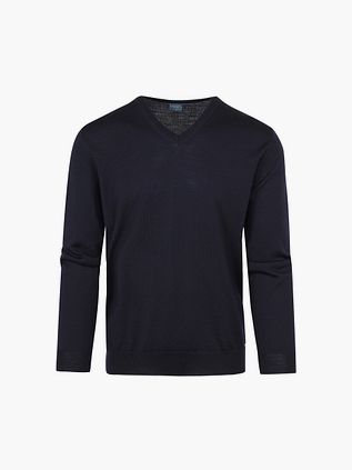 Olymp Pullover Merinowolle Dunkelblau