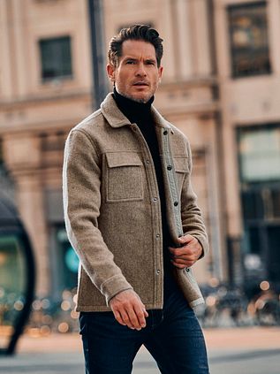 Suitable Overshirt Wool Blend Beige