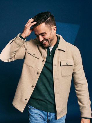 Suitable Overshirt Wool Blend Beige