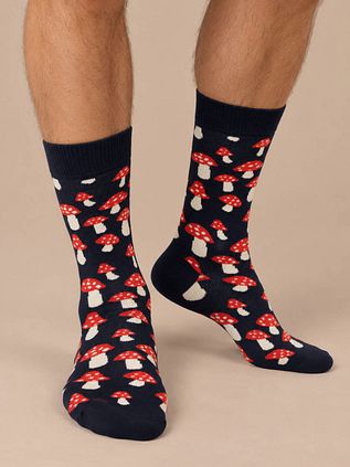 Happy Socks sokker med svampe-print i rød