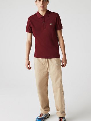 Lacoste Polo Shirt Pique Bordeaux