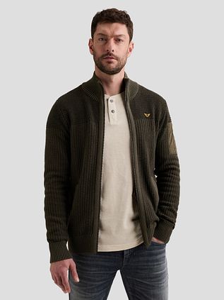 PME Legend Cardigan Zip Beluga Green