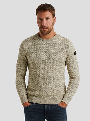 PME Legend Moulié Struktur Pullover Beige