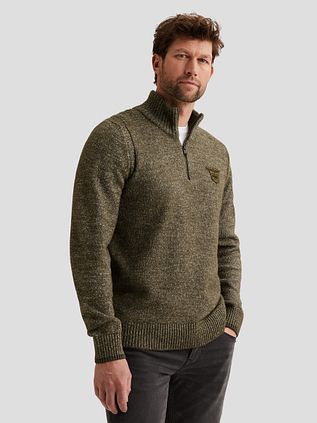 PME Legend Half Zip Sweater Grey Green