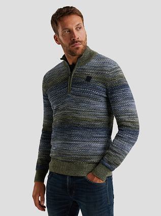 PME Legend Half Zip Colormix Sweater Blue