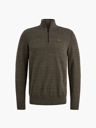 PME Legend Half Zip Structure Mouliné Sweater Dusky Green