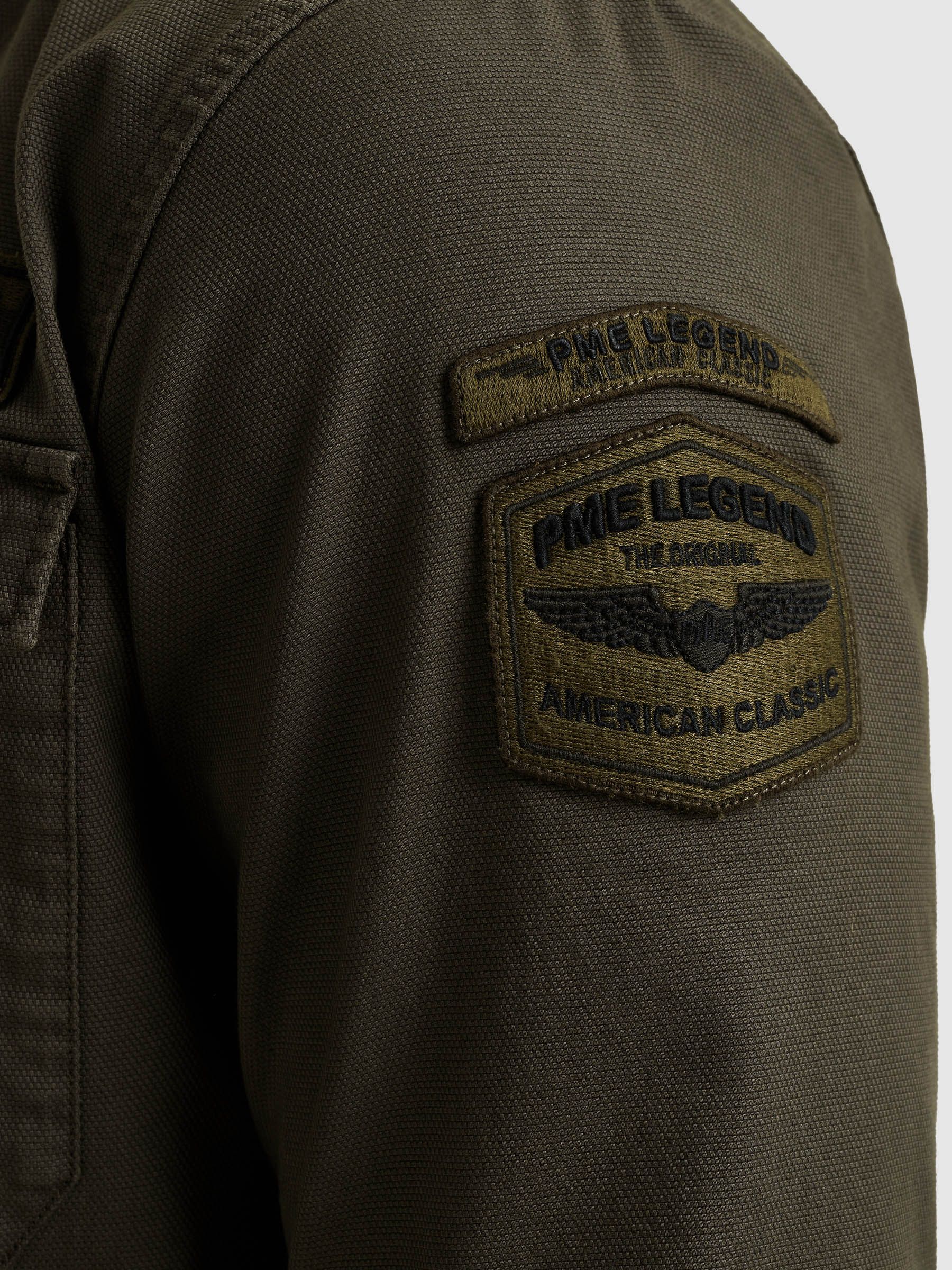 PME Legend Surchemise Canvas Olive Model / Detail