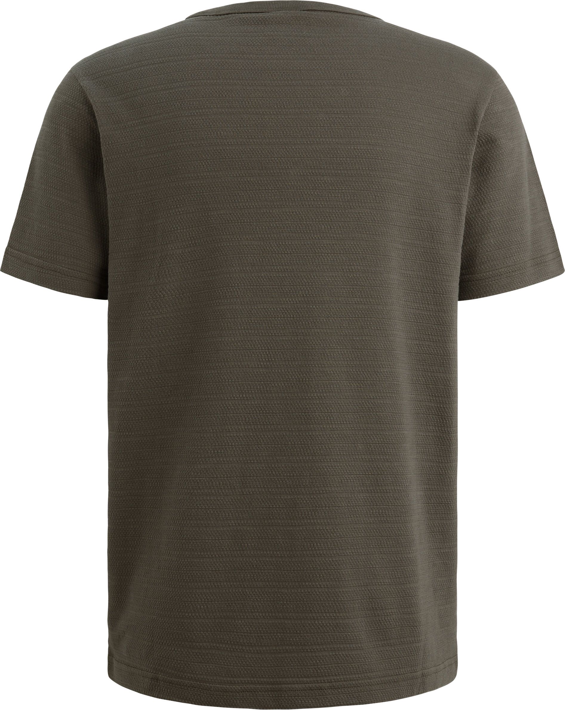 PME Legend T-Shirt Jacquard Stripe Beluga Green Product / Achterkant