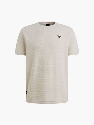 PME Legend T-Shirt Two Tone Texture Ecru