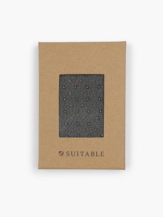 Suitable Seide-Einstecktuch Paisley Olive