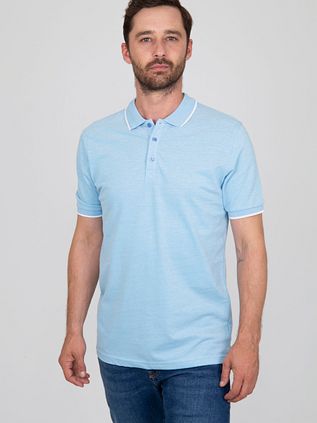 Suitable Oxford Polo Hellblau