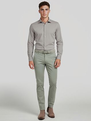 Profuomo Japanese Knitted Shirt Melange Beige