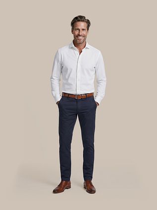 Profuomo Shirt Japanese Knitted White