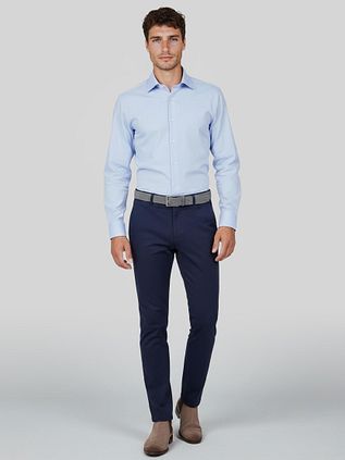 Profuomo Japanese Knitted Shirt Light Blue
