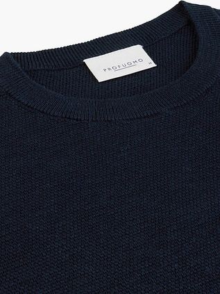 Profuomo O-Neck Pullover Navy