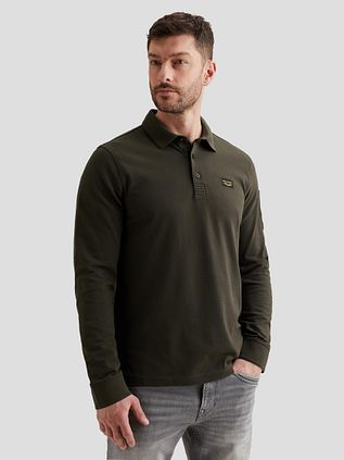 PME Legend American Classic Longsleeve Poloshirt Beluga Groen