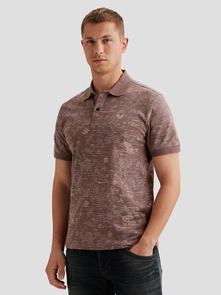 PME Legend Polo Shirt Slub Jersey Moonscape Purple