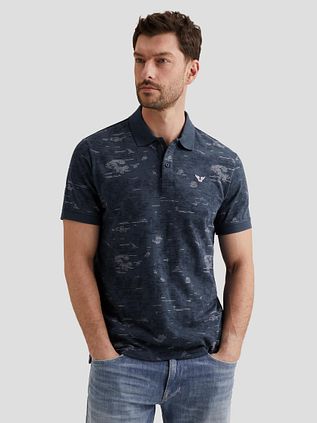 PME Legend Polo Shirt Slub Jersey Navy