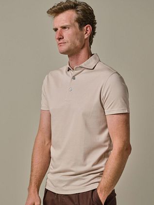Profuomo Polo Shirt Luxury Knitted Beige