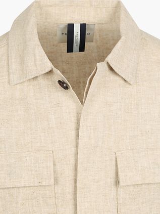 Profuomo Overshirt Linen Blend Beige