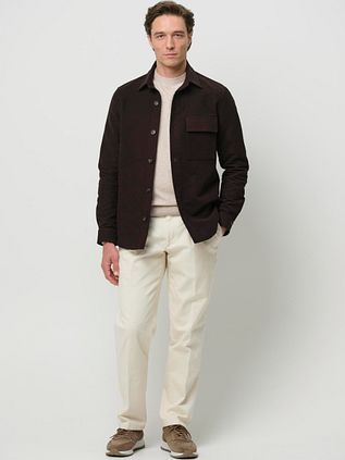 Profuomo Overshirt Moleskin Donkerbruin