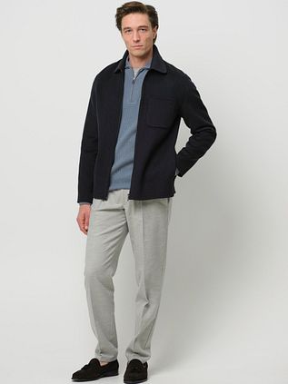 Profuomo Overshirt Woolblend Navy