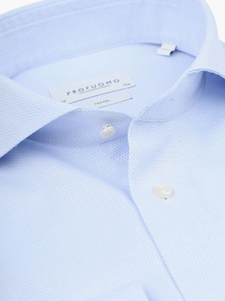Profuomo Hemd Extra Lange Ärmel Travel Hellblau