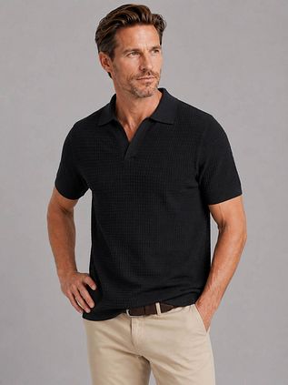 Profuomo Polo Shirt Riva Structure Navy