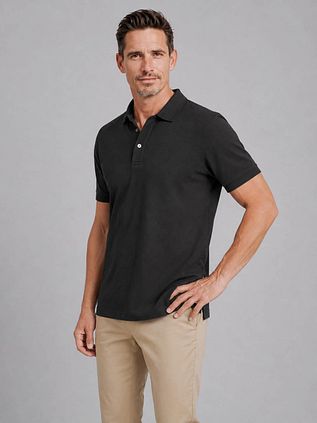 Profuomo Piqué Polo Shirt Black
