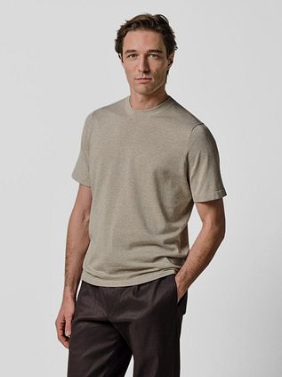 Profuomo T-Shirt Knitted Beige