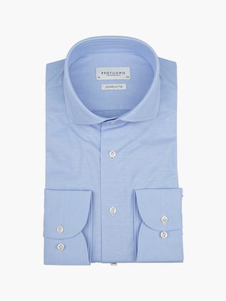 Profuomo Japanese Knitted Shirt Light Blue