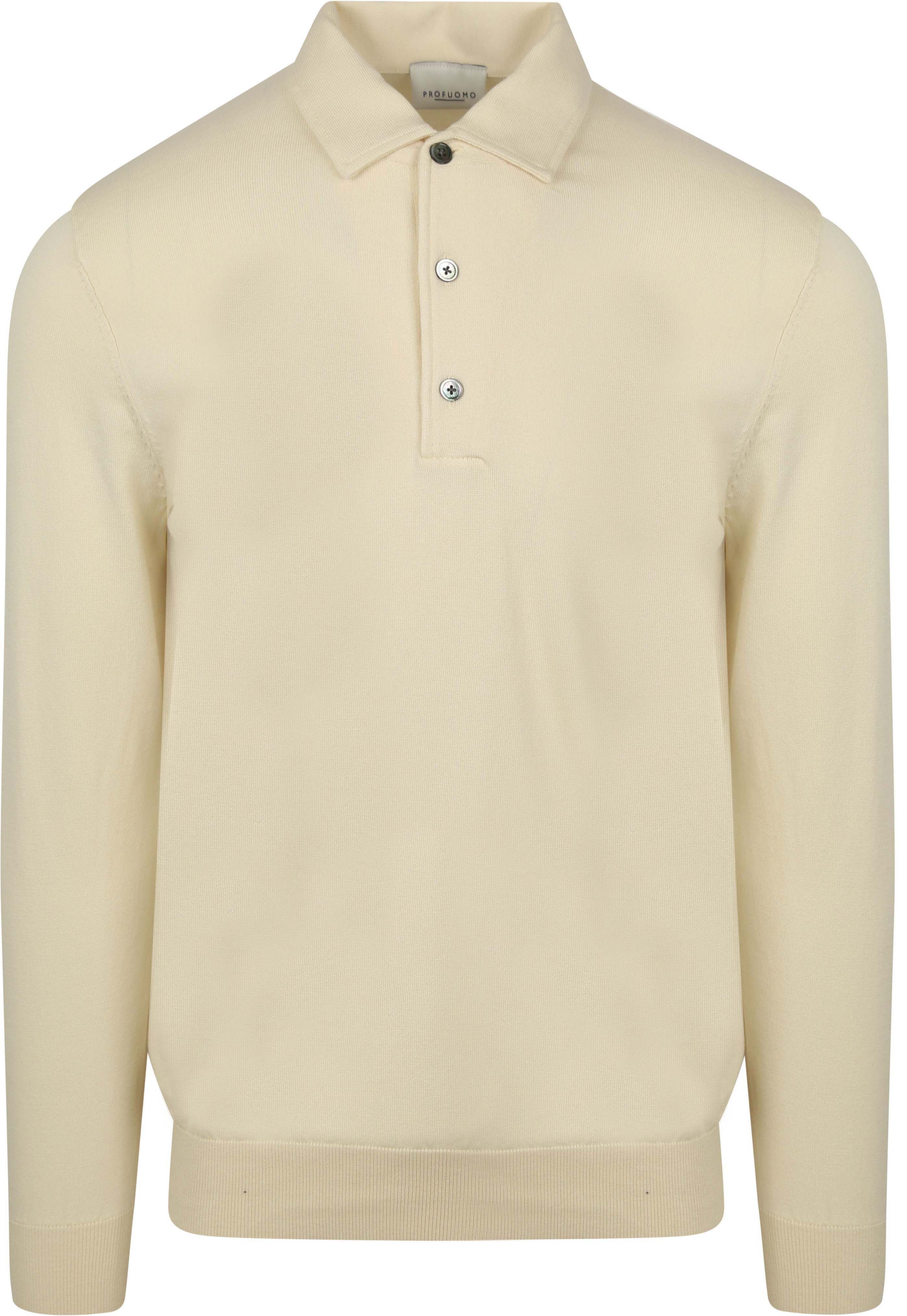 Profuomo Long Sleeve Polo Luxury Basic Off-White order online | PP2J00009D-E | Suitable Greece