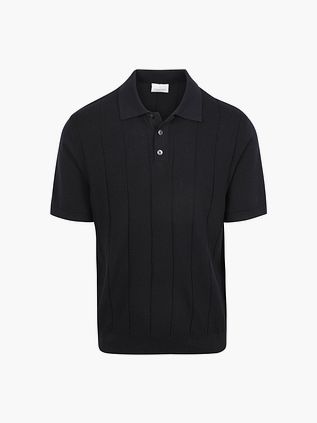 Profuomo Polo Shirt Drop Needle Structure Navy