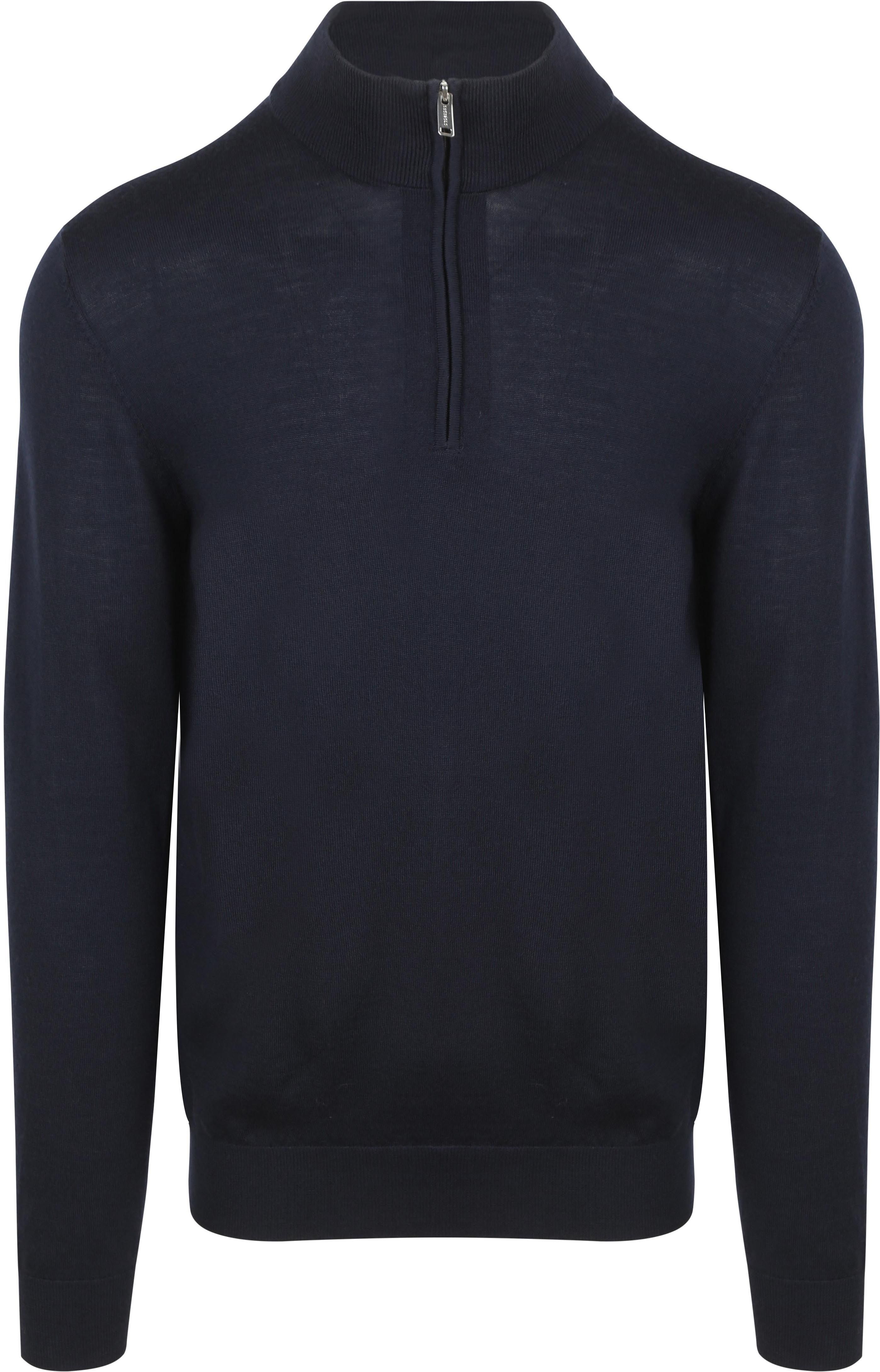 Pullover Half Zip Laine Merino Marine