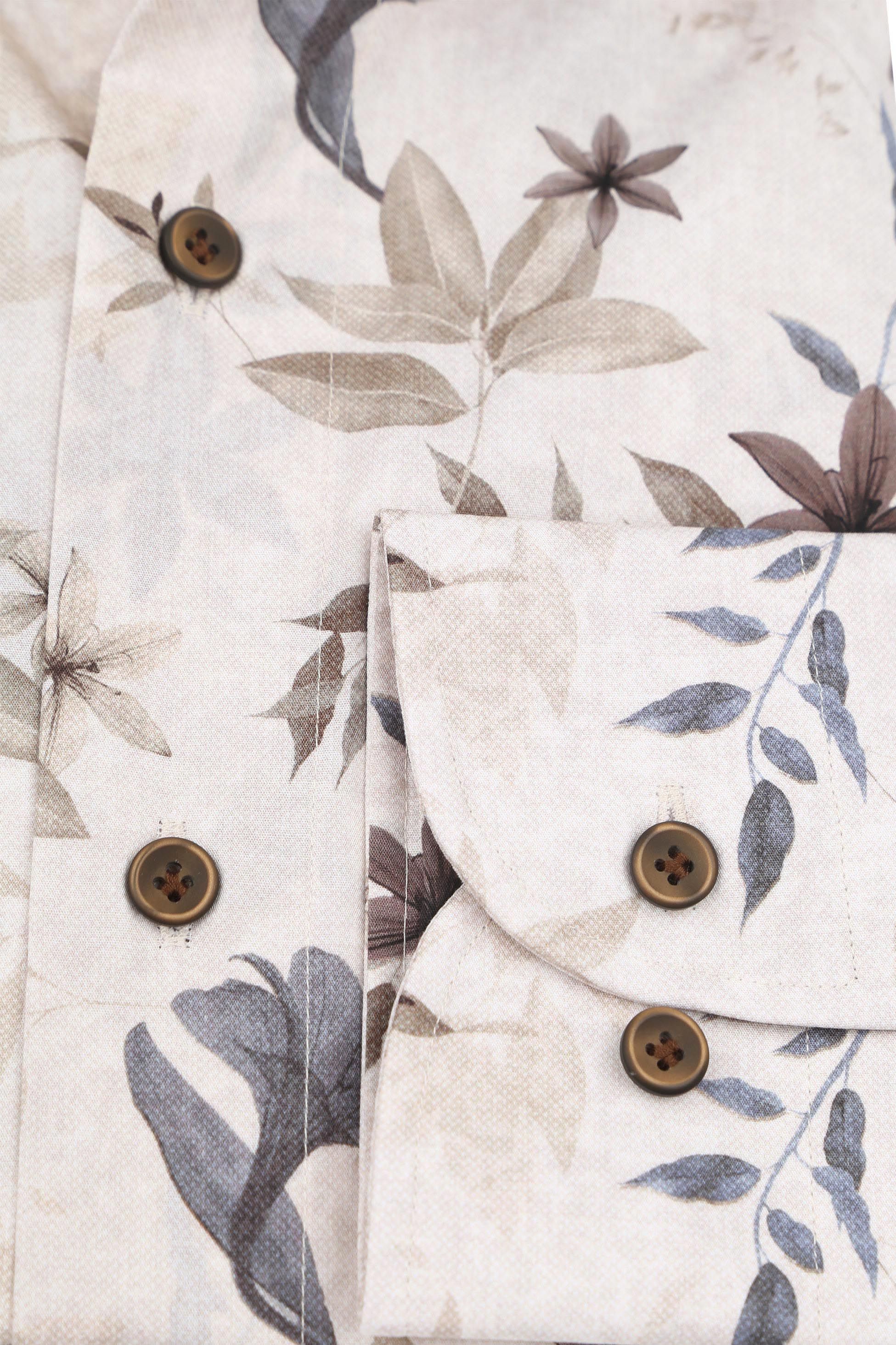 Profuomo Shirt Floral Print Beige Product / Detail