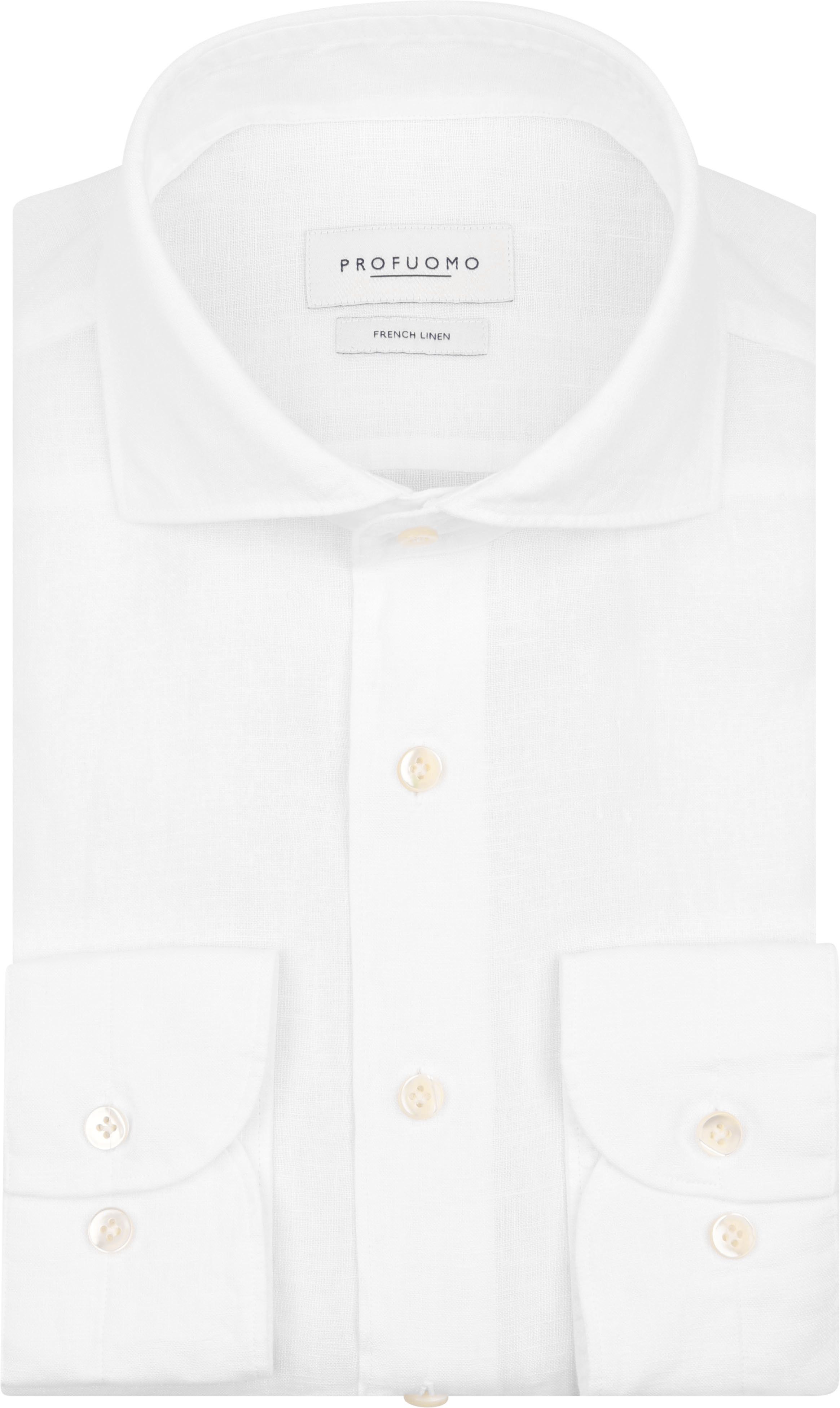 Profuomo Shirt Linen White PPXH10017A-2 order online | Suitable