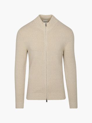 Profuomo Strickjacke Boiled Wolle Ecru