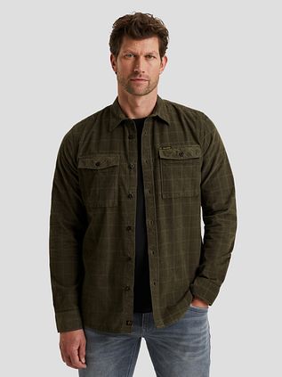 PME Legend Overshirt Fine Corduroy Beluga Green