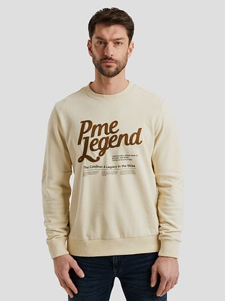 PME Legend Sweater Logo Bone White