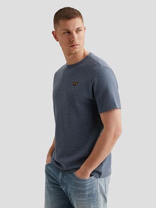 PME Legend T-Shirt Two Tone Texture Bijou Blue