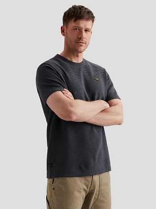 PME Legend T-Shirt Two Tone Texture Graphite