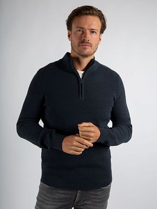 Suitable Half Zip Pullover Patch Navy