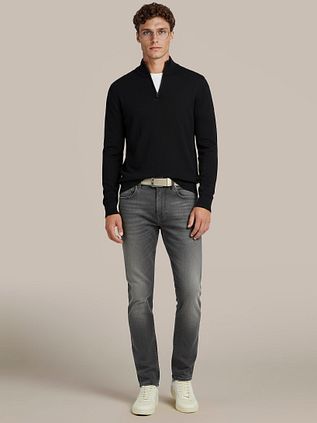 Steppin' Out Half-Zip Pullover Cotton Cashmere Navy