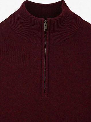 Steppin' Out Half Zip Pullover Merino Wool Burgundy