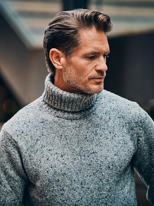 Suitable Col Trøje Donnegal Tweed Eco Wool Grå
