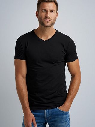 PME Legend Basic T-shirt 2-Pack V-Hals Zwart