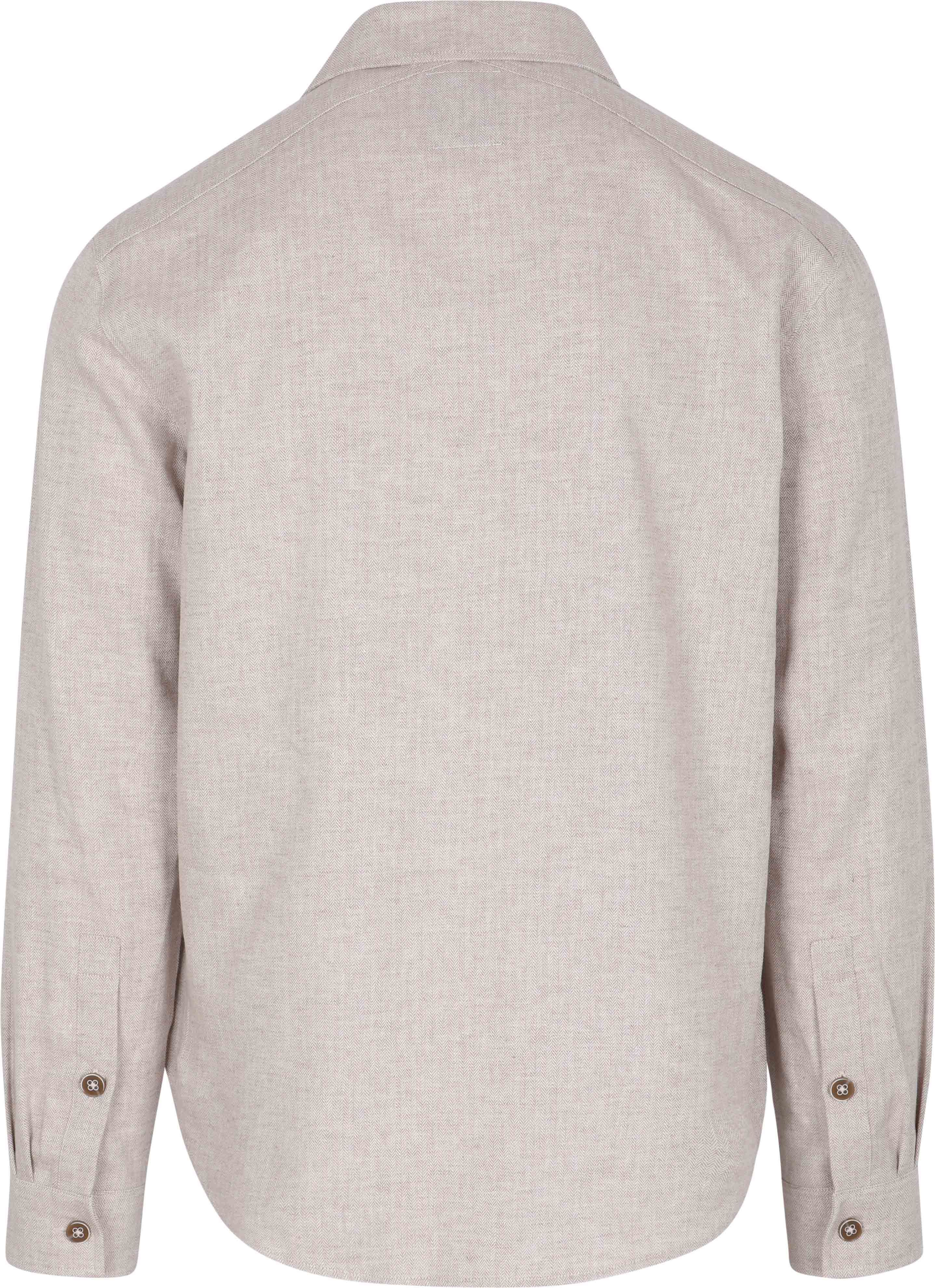 R2 Overshirt Linen Cotton Beige Product / Achterkant