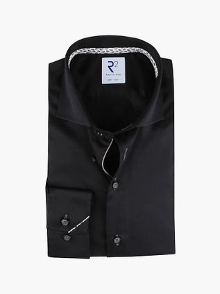 R2 Camisa Elegante Manga Extra Larga Negro