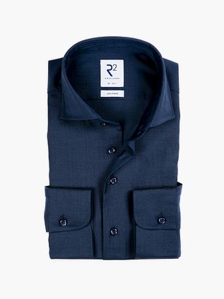 R2 Camisa Lana Azul Marino