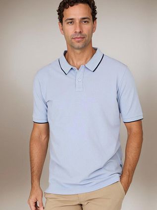 Suitable Respect Polo Shirt Tip Ferry Light Blue